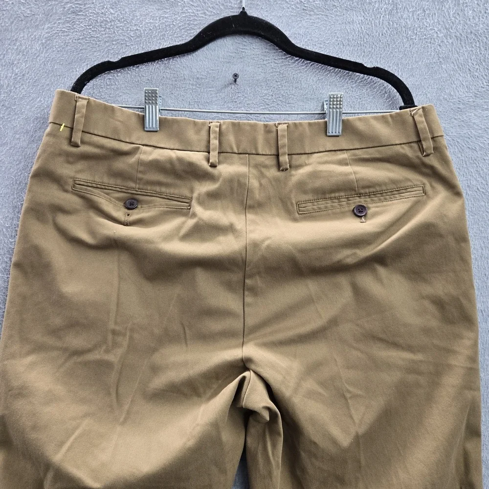 Old Navy Men Pants 36X34 Brown Chino Twill Button‎ 33